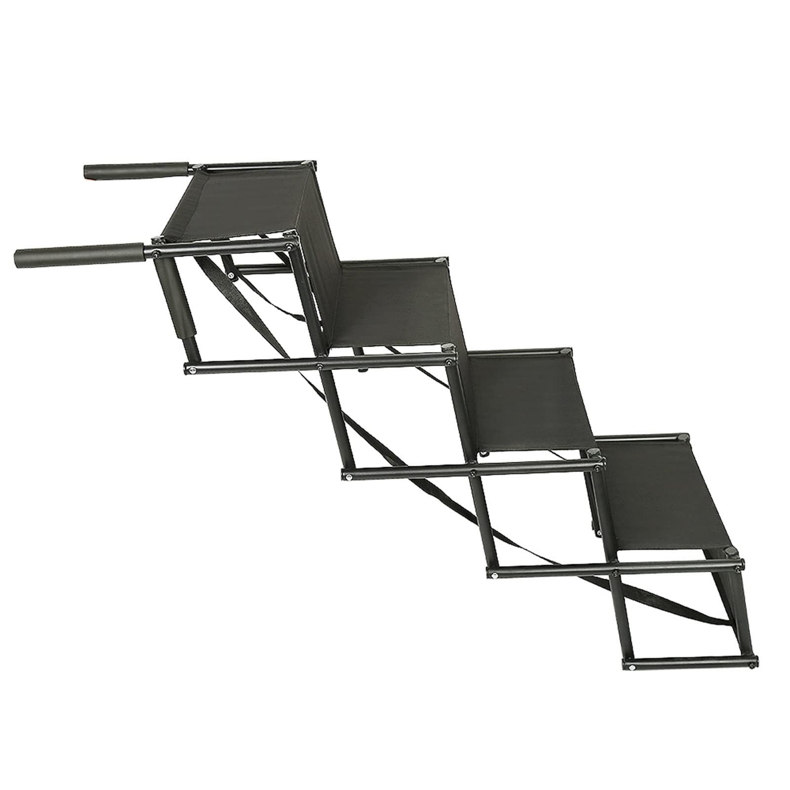 Rampa per Auto per Cani, Rampa per Cani, Scaletta per Cani, Carico Massimo 75 kg, Dimensioni Regolabili, Dimensioni Massime 139 * 45 * 76 cm, Pieghevole (Nero)