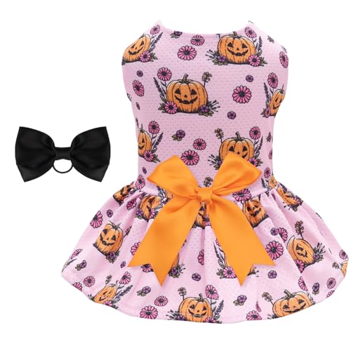 Image of CuteBone Dog Mesh Dress Halloween Puppy Sundress Pet Outfit Summer Fashion for Small Dogs Girl Cat Clothes
