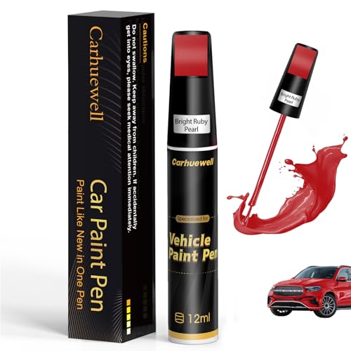 Image of Red Touch Up Paint for Cars, Auto Car Paint Touch Up Paint Pen for Deep Scratches, Car Scratch Repair Pen, Quick and Easy Solution to Repair Minor Automotive Scratches (Bright Ruby Pearl)