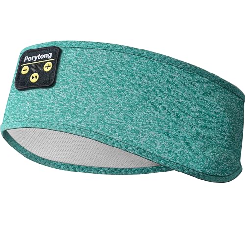 Sleep Headphones, Perytong Bluetooth Sports Headband Headphones with Ultra-Thin HD Stereo Speakers Perfect for Sleeping,Workout,Jogging,Yoga,Insomnia, Air Travel, Meditation