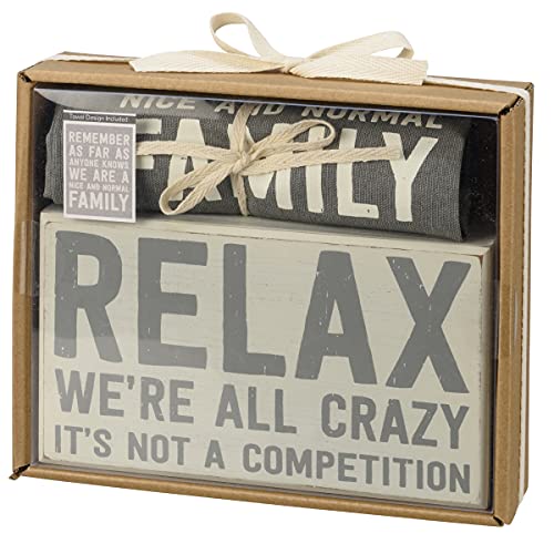 Primitives-by-Kathy-Relax-Were-All-Crazy-Its-Not-A-Competition-Remember-As-Far-As-Anyone-Knows-We-are-A-Nice-Normal-Family-Home-Decor-Gift-Set Primitives by Kathy Relax Were All Crazy Its Not A Competition Remember As Far As Anyone Knows We are A Nice Normal Family Home Decor Gift Set