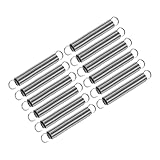 QUARKZMAN 12 Stück Verlängerte Zugfeder Drahtdurchmesser 0,047", Außendurchmesser 0,39", Freie Länge 2,76" Federstahl Kleine Doppelhaken Zugfedern für die Produktion