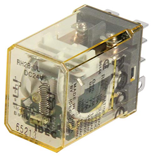 IdecRH2B-ULDC24V - Power Relay, 24 VDC, RH Series DPDT 10 A Socket Non Latching-6pack