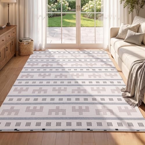 Tapete Decorativo Boho Geométrico 5x7 Beige miniatura 4