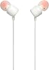 JBL Tune 110 - In-Ear Headphones Pure Bass Sound 1 Button Remote Microphone and Tangle-Free Flat Cable White