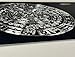 Mayan Aztec Calendar Car Tag Diamond Etched on Black Aluminum License Plate