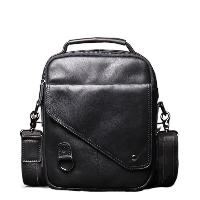 Sac bandoulière homme en cuir véritable grand sac fourre-tout épaule