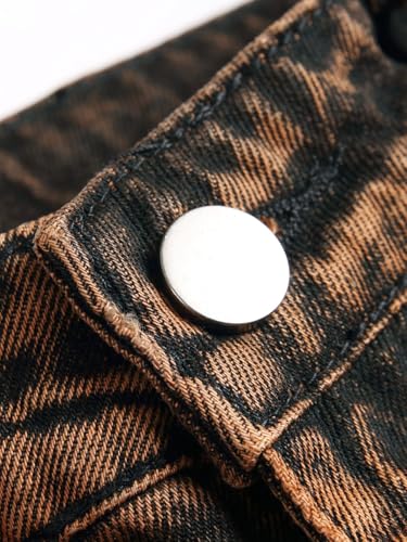 Mens Jeans Slim Fit Grunge Punk Rock Faded Dark Wash Stretchy Skinny Ripped Jeans4