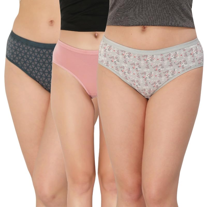 glamoras Women’s Cotton Brief Panties Combo - Pack of 3 | Mid-Rise, Full Coverage & Seamless Underwear Brief Panty Set of 3 | Soft, Comfortable & Breathable Underpants Brief | Size: S to 2XL-picture-13
