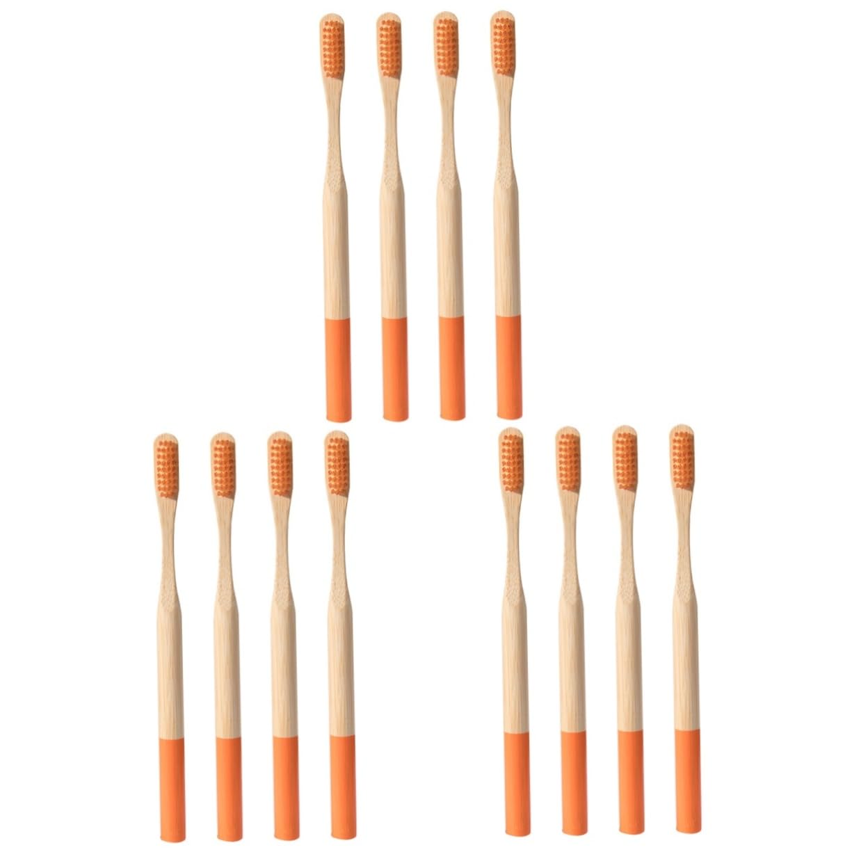 3 Set Spazzolino Da Denti In Bambù Spazzolino Da Denti Sensibile E Sostenibile Manico Ergonomico Da Viaggio Spazzolino Da Denti Medio Morbido Spazzolino Da 4 pezzi*3