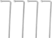 HNeekyr 4PCS 9.5" 90 Degree Bent Weld-On Exhaust Hanger Rods 3/8" Steel - Rust-Resistant Universal Fit