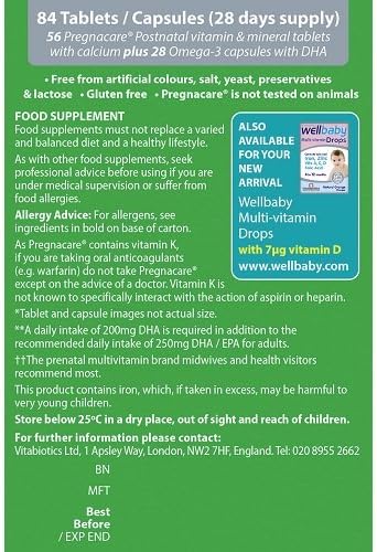 Amazon Com Vitabiotics Pregnacare Breast Feeding 84 Tablets Health Household