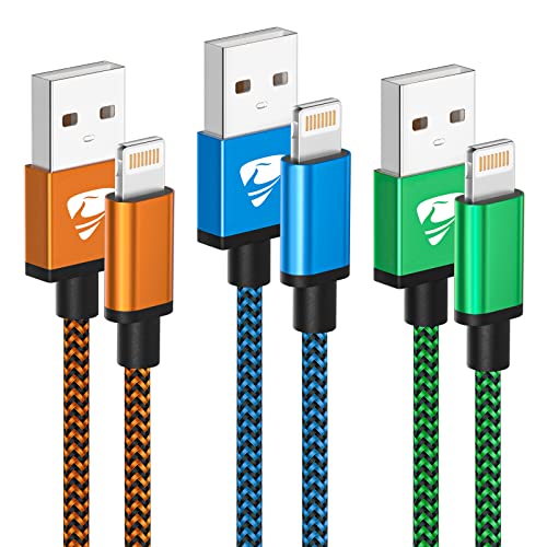 3Pack 2M iPhone Charger Cable Long iPhone Charging Cable MFi Certified Lightning Cable Fast Charging Cord Braided i Phone Charger Lead USB Cord for Phone 14 13 12 11 Pro Max XS XR 8 7 6 SE iPad