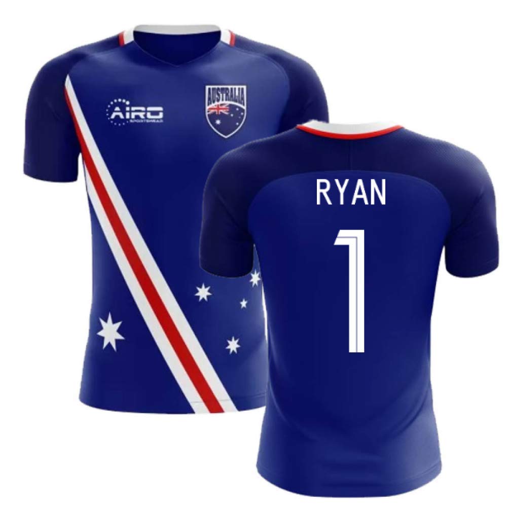 Airosportswear 2022-2023 Australia Flag Away Concept Football Soccer T-Shirt Jersey (Mathew Ryan 1)
