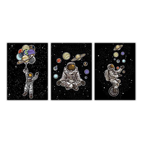 Art print planète dessin animé pour créer un cocon de douceur dans la nursery