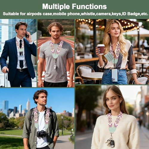 Image of XANGNIER Clip and Go Strap for Phone with Wallet Crossbody, Phone Strap with Zippered Wallet, Adjustable Anti Theft Cellphone Lanyard for Women, Cellphone Chain Accessories Green