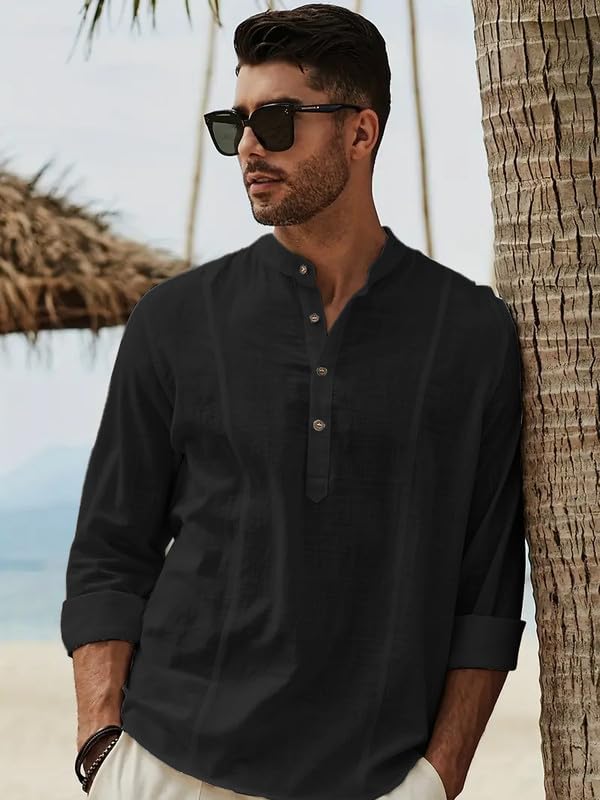 Be Active Men Short Kurta Black Color (S-Rf0029 4 S)