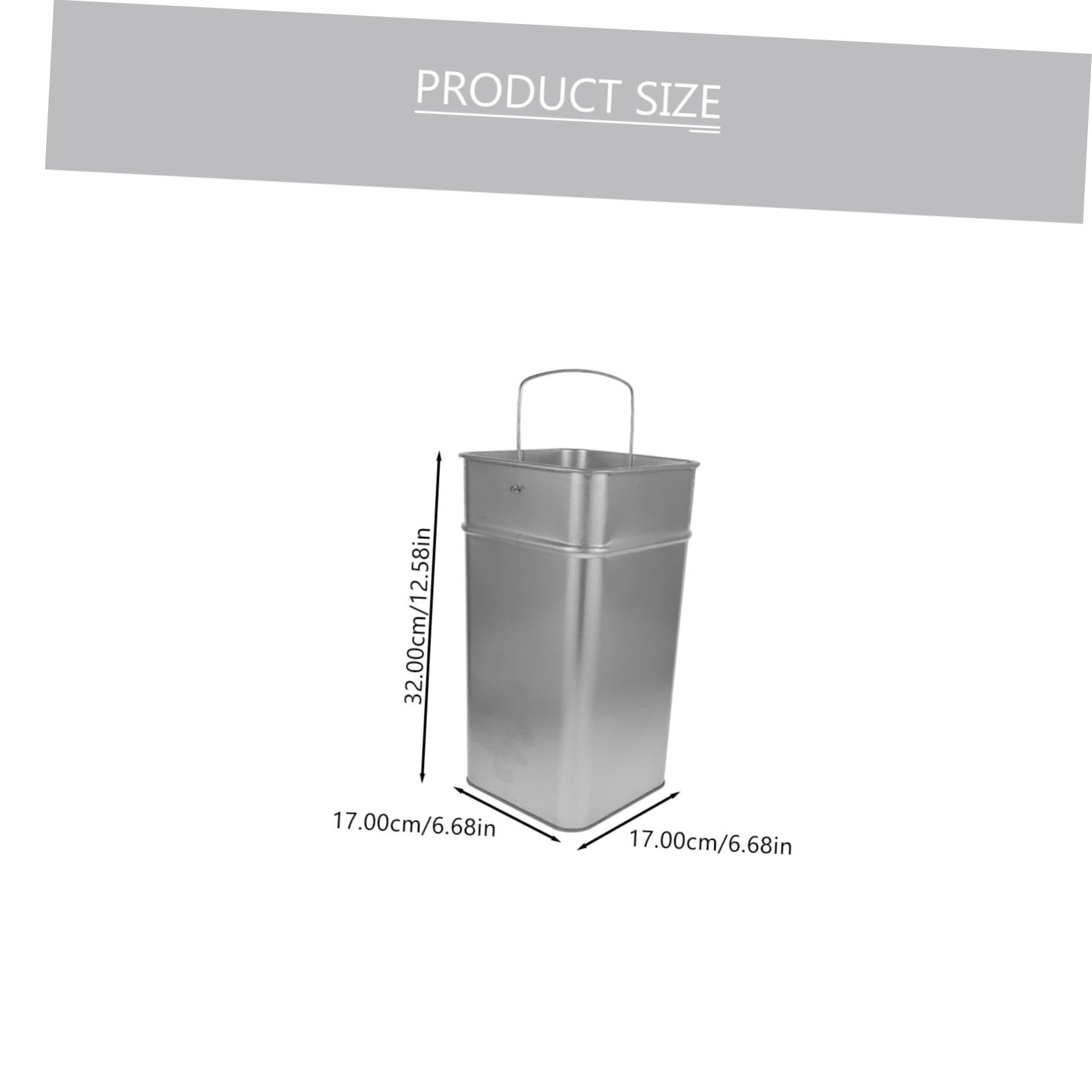 Levemolo Galvanized Garbage Bucket Thickened Outdoor Trash Can for Garden and Kitchen Use and Multipurpose Waste Container with Strong Carrying Capacity