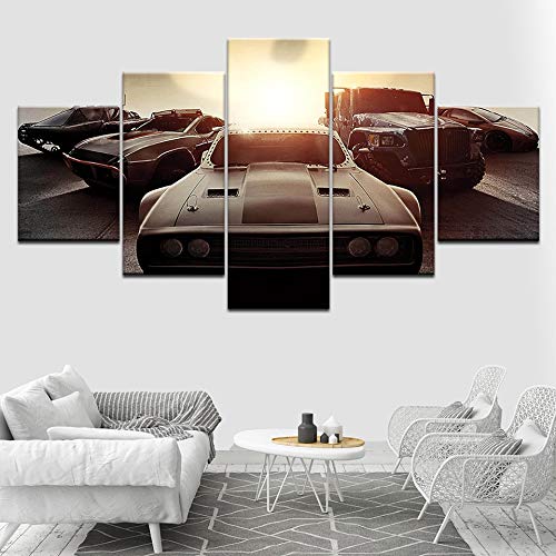 Impression Toile Peinture Voiture de Sport Tableau Modulaire