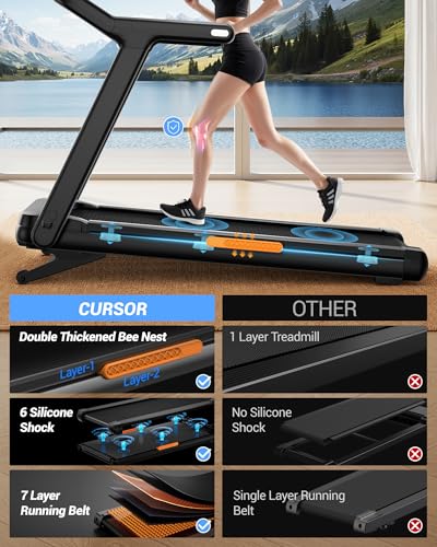 Image of Foldable Incline Treadmill with 20% Auto Incline for Small Spaces Apartments, 3.5 /4.0HP 400LBS Capacity Under Bed Treadmill, Portable Running Machine for Home Workout