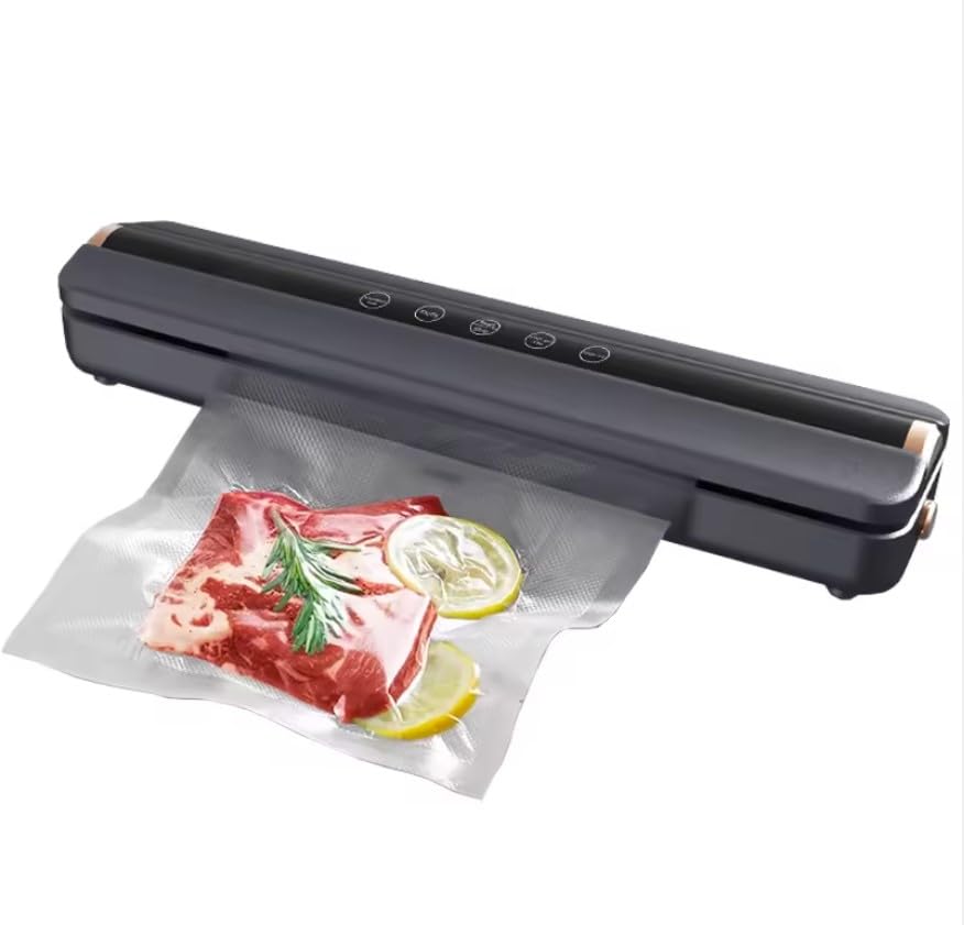 MILH Automatic Wireless Grey Food Vacuum Sealer Machine | 4 in 1 Functionality for Dry & Wet Food Preservation | Rechargeable Battery, LED Touch Screen, Inbuilt Cutter, Includes 10 Sealer Bags-image-19