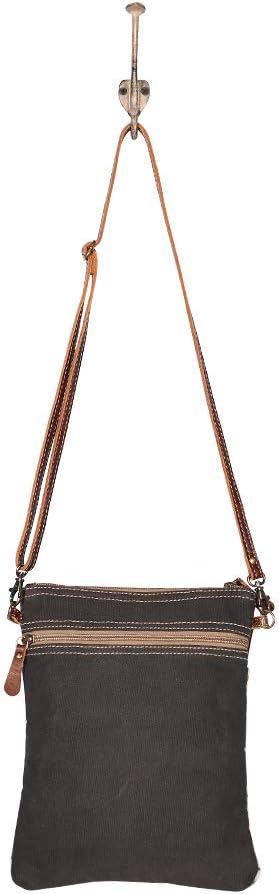 Myra Bag Floral Purses for Women - Genuine Leather and Canvas Floral Purse with Flower Print, Flower Handbags for Women