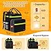 Ytonet Food Delivery Backpack with 7 Cup Holders, Extra Large Insulated Delivery Bags for Hot/Cold Food, Expandable Insulated Pizza Bag for Bike Fits for Uber Eat, Grubhub, Doordash, Black