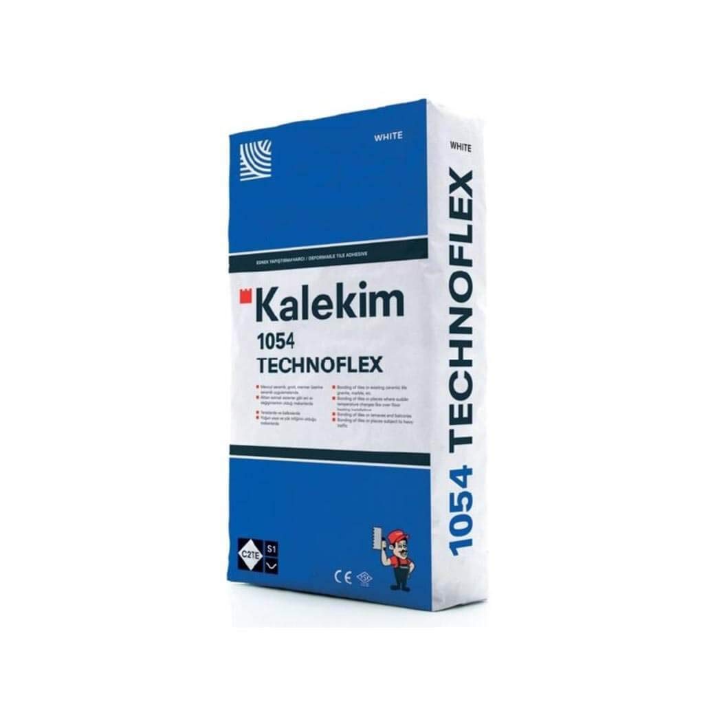 C2TE S1 Kalekim Technoflex Wall & Floor Deformable Tile Adhesive (25 Kg) Suitable for Porcelain Ceramic & Granite Tiles - Grey