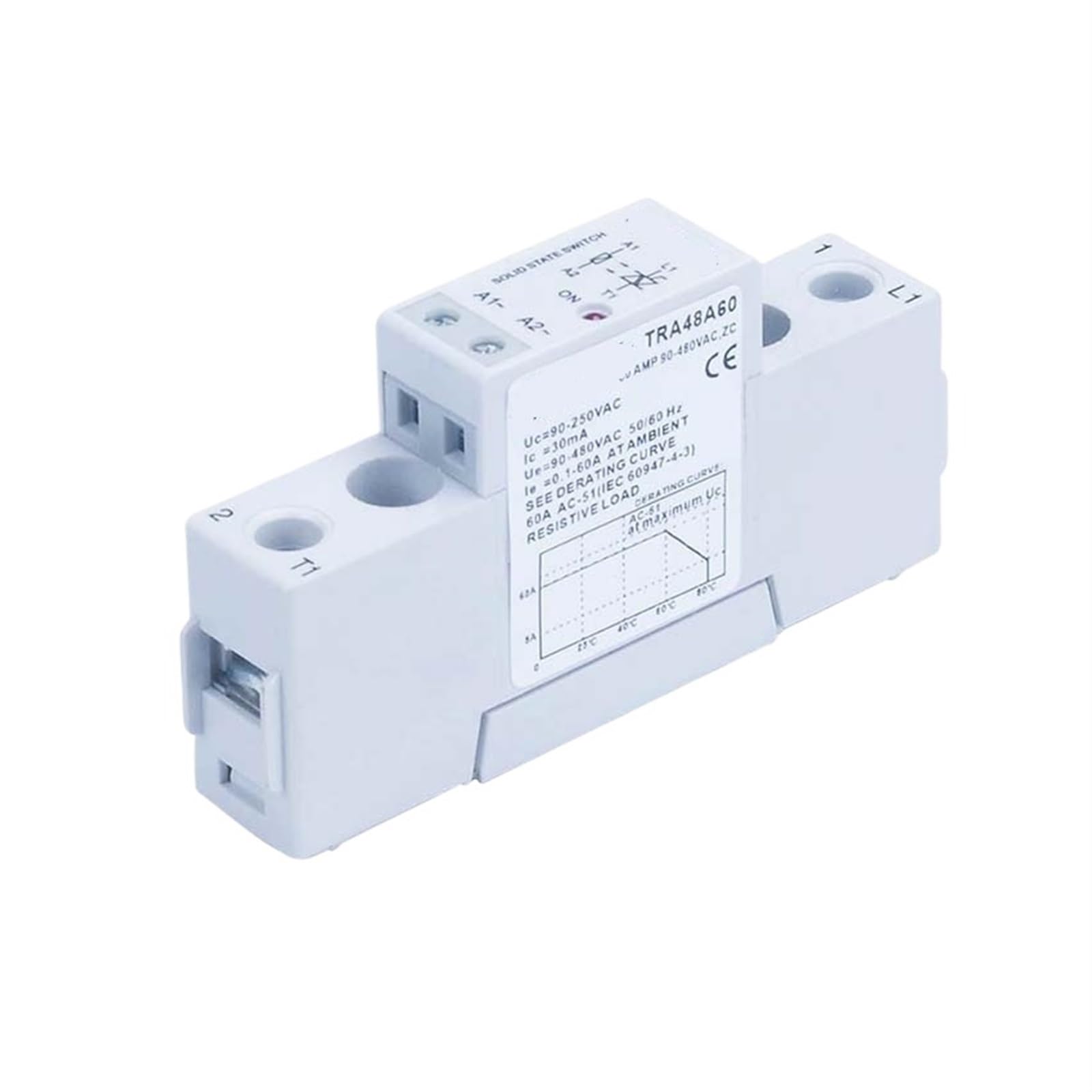 NWPNLXEA TRA48A60 60A Automation SSR Solid State Relay AC AC 90-250VAC Input Output 90-480VAC Voltage Control Power Relays Board Module