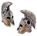 CooB 1Pcs/Lot EDC Paracord Bead Beads Pendant Charm Hair Beard. DIY Beads Charms for Paracord Bracelet, Keychain, Knife Camera Lanyard, Charm Zipper Pull (Spartan Helmet Bronze)