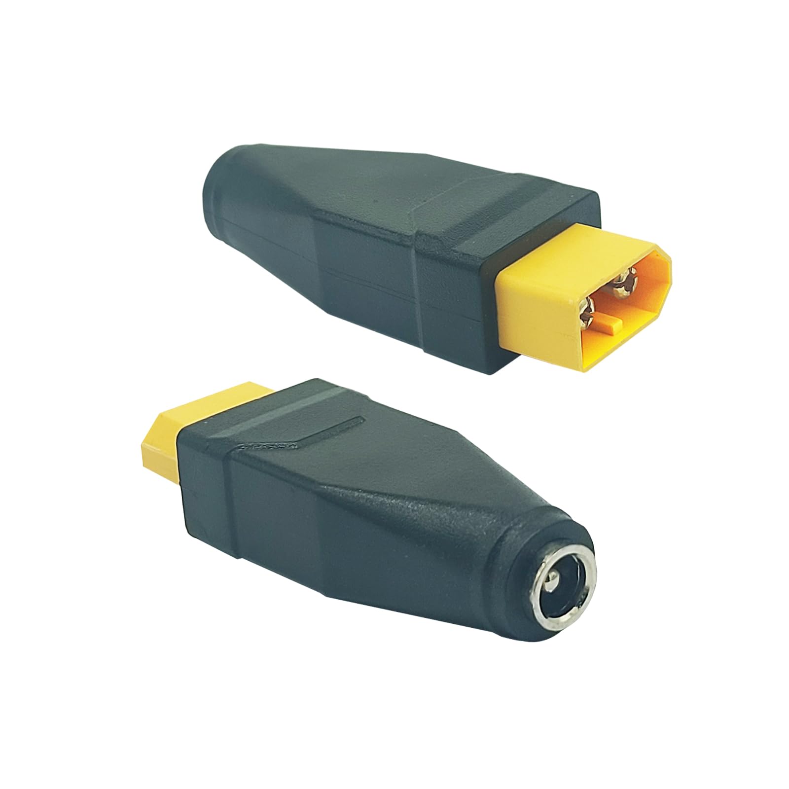 ZHUOYUEFSC 4Pcs XT60 Connector XT60 Male to DC 5525 Female Adapter 5.5mm x 2.5mm Model Airplane Power Connector Extender Adapter for Drone, Model, Energy Storage Power?XT60 Male to DC5525 Female?
