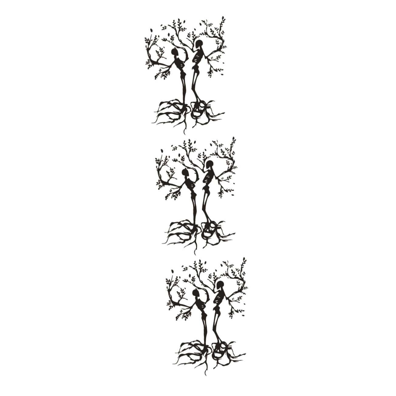Autocollants muraux arbre squelette (lot de 3) pour décoration d'Halloween