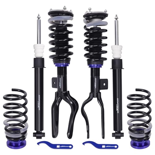 maXpeedingrods Coilover for Tesla model 3 2017+ AWD, Preset Damping Shock Absorber Struts, Quick Installation Coilovers Suspension Kit, Black