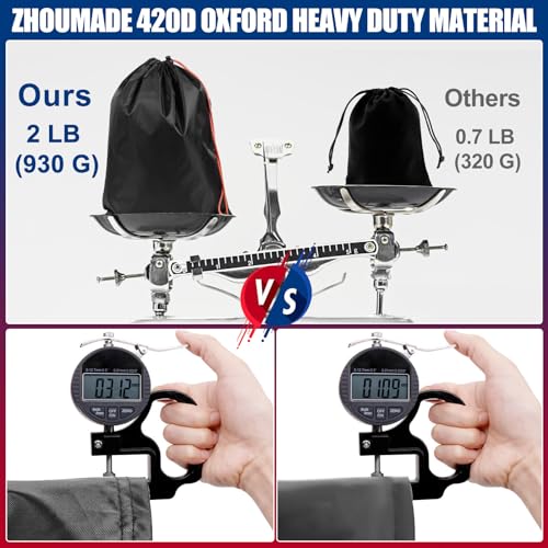 ZHOUMADE Mobility Scooter Rain Cover 420D Oxford Fabric and EVA Fabric Large Wind Proof Scooter Cape Rain Cover Waterproof Outdoor Wheelchair RainPoncho Elderly Bicycle Raincoat - Image 2