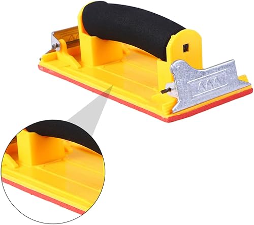 Miniatura 7 de Uonlytech Soporte para papel de lija con asa, herramienta ligera para lijar a mano contorneada para proyectos de paneles de yeso y placas de yeso