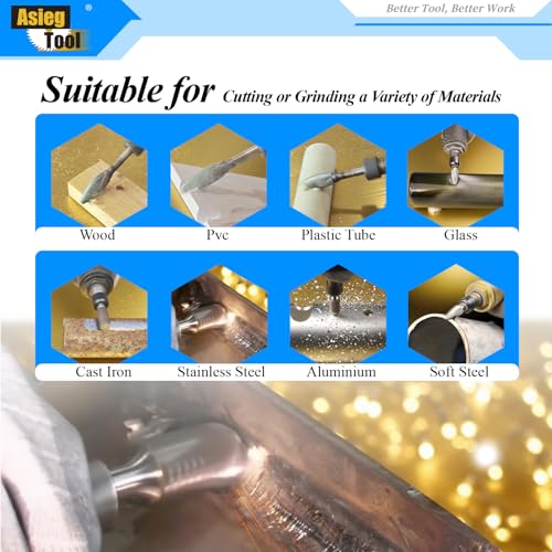 Carbide Burr Set 8pcs with 1/4''Shank Double Cut Solid Power Tools Tungsten Carbide Rotary Files Bits for Die Grinder Metal Wood Carving Engraving Polishing Drilling Grinding Milling Cutting - Thumbnail 6