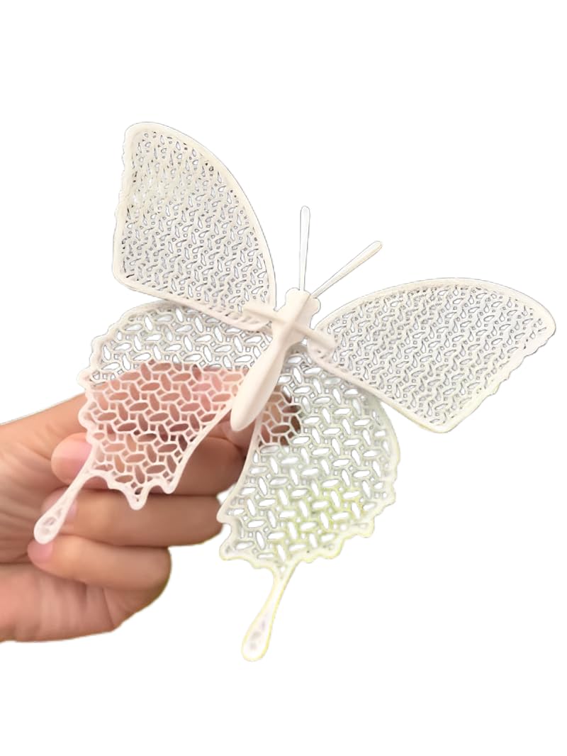 3D CRAFT Butterfly Wall Decor, White Decorative Ornament, Kids Room Accent Piece,Figure Toy-image-48