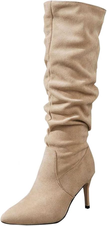 Amazon.com | Womens 2026 Boots Slouchy Knee High Boots Wide Calf Kitten Heel Pointed Toe Pull on Long Boots Winter Shoes | Mid-Calf Amazon.com | Womens 2026 Boots Slouchy Knee High Boots Wide Calf Kitten Heel Pointed Toe Pull on Long Boots Winter Shoes | Mid-Calf