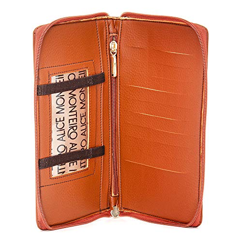 Kit De Bolsa + Nécessaire + Carteira Lisboa Alice Monteiro Cor:Laranja