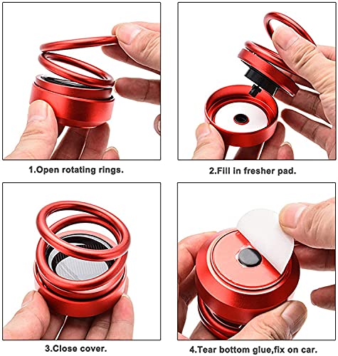 Image of AutoBizarre Solar Powered Rotating Golden Solar Perfume Car Air Freshener Car Dashboard Accessory for Car Interior Decoration for All Cars