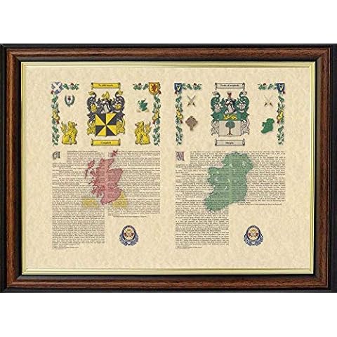 All About Names Double Surname History - A3 Framed Print - Choice Of Frames Cover