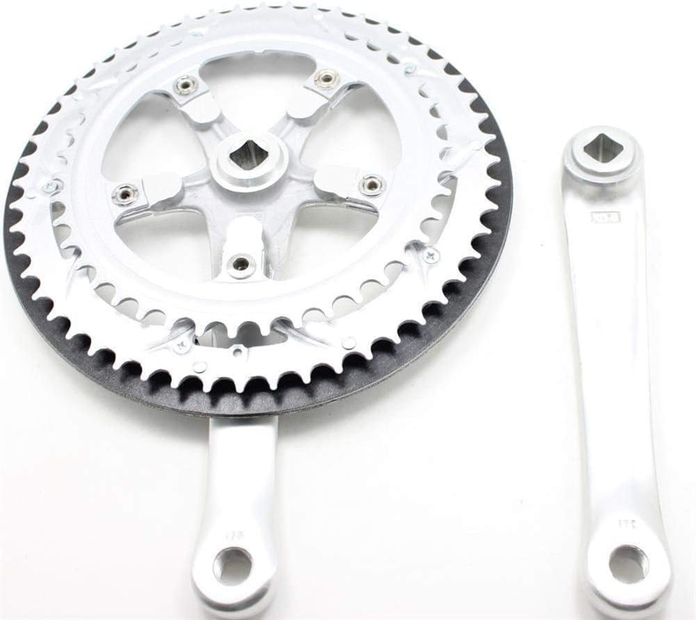Guarnitura Bici, pedivella, Set pedivelle Bici MTB Speed ​​Piatto Dente Cavo Set pedivelle Bici Pignone MTB (Colore : Svart) (Color : Svart)