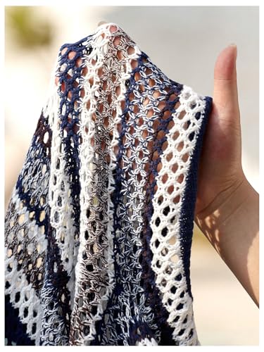 SHENHE Men's Crochet Beach Shorts Bathing Suits Hollow Out Summer Swimwear Knit Trunks4