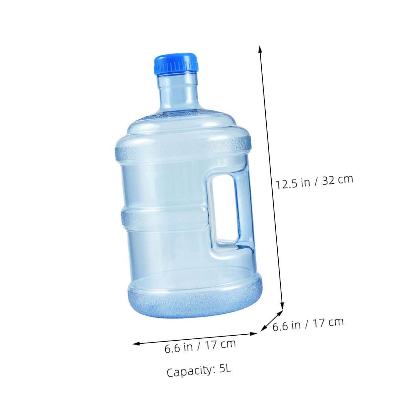 Contenitore per Acqua da Esterno 5 l Maniglia e Chiusura Ermetica, Brocca D’Acqua Portatile da Campeggio e Picnic, Secchio D’Acqua Domestico Resistente per Escursionismo e attività Outdoor