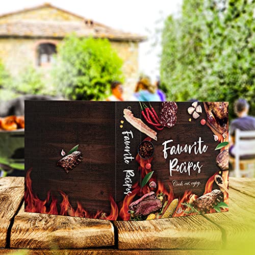 Recipe Binder With Sheets, 3 Ring Full Page Organizer Kit 8.5X11 In. Book Binder With 25 Sheets & 16 Dividers & 32 Labels & 50 Plastic Sleeves. Diy Family Cookbook For Recipes. (Bbq With Sheets) #TOP6