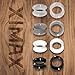 XIMAX 8PCS Thin Silicone Ear Gauges for Plugs Gauge Tunnels Double Flared Flexible Flesh Stretchers Expander Black White for Women Men 00G