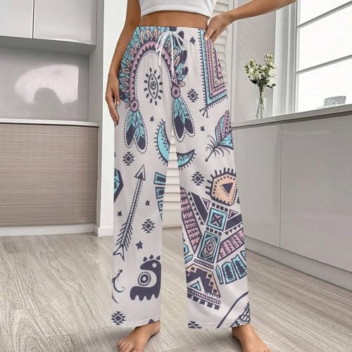 Pajama Pants for Mens Women Fashion Unisex Home PJ Bottoms Sleepwears Prensents American Tribal2