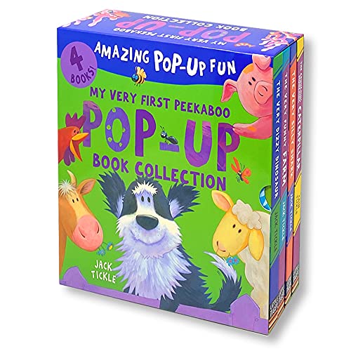  My Very First Peekaboo Pop-Up Book Collection 4 Books Box Set (Very Dizzy Dinosaur, Very Funny Farm, Very Silly Shark & Crunching Munching Caterpillar)