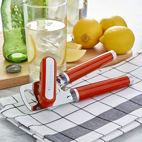 Image of KitchenAid Classic Multifunction Can Opener / Bottle Opener, 8.34-Inch, Hot Sauce