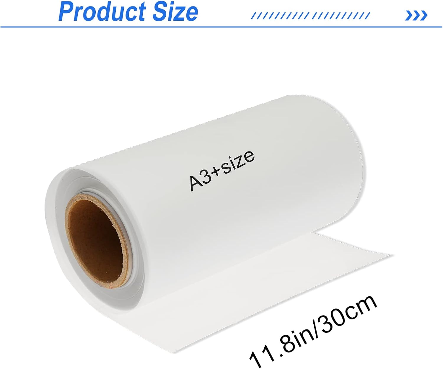 DTF Transfer Film A3 PET Heat Transfer Roll for Direct on T-Shirts Clothing Textile (11.8"x328 ft)-100m